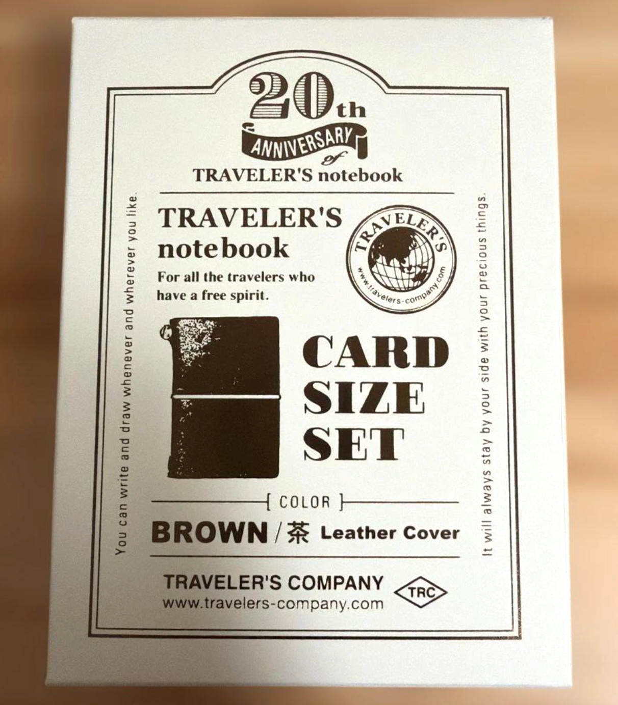 TRAVELERS Notebook Limited Card Size 20th Anniversary Set Brown JP NEW