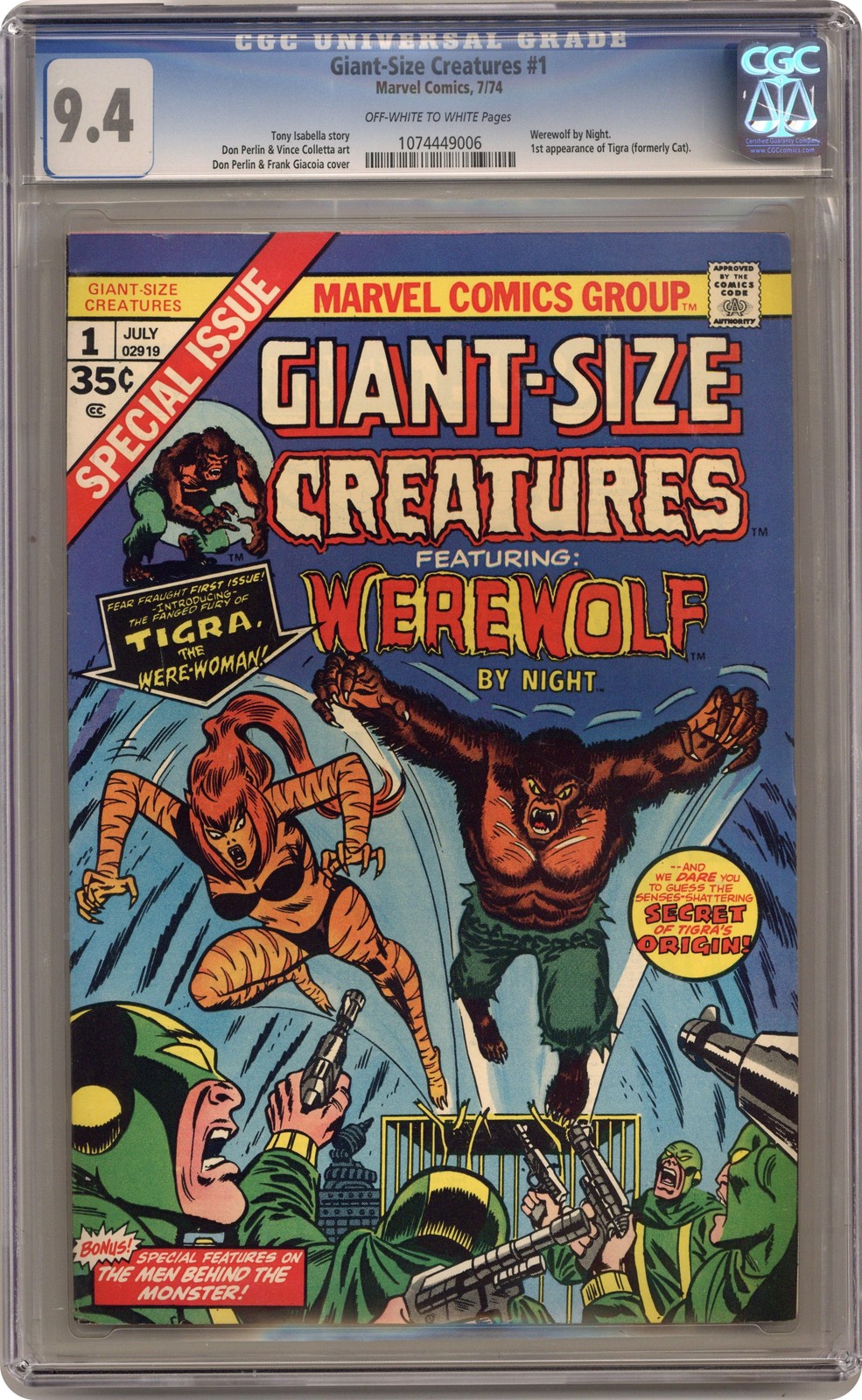Giant Size Creatures #1 CGC 9.4 1974 1074449006