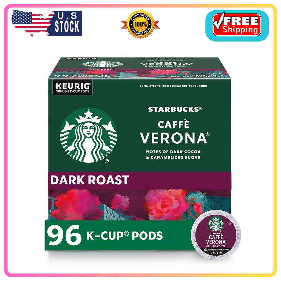 Starbucks Caffè Verona Dark Roast K-Cup Coffee Pods, 96 Ct