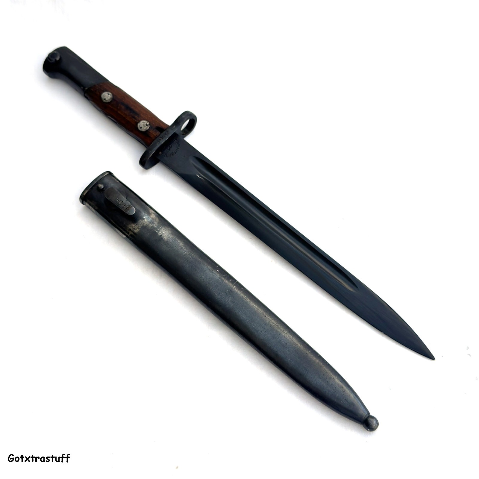Mauser Bayonet and Scabbard matching serial for the Yugo M48 8mm rifle.
