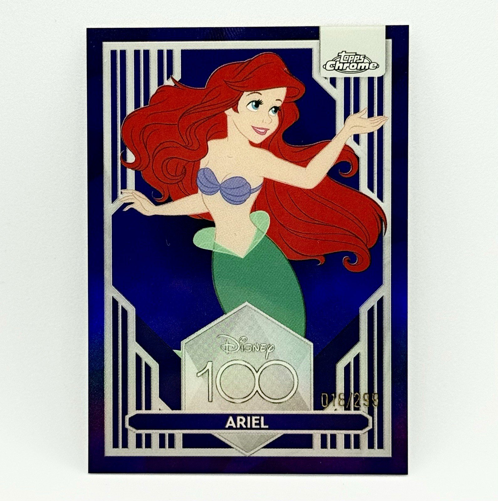 2023 Topps Disney100 Chrome Ariel The Little Mermaid #19 Purple Refractor /299