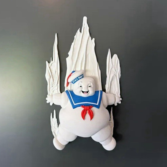 Stay Puft Marshmallow Man Ghostbusters 3D Effect Wall Mounted Plaque Sign