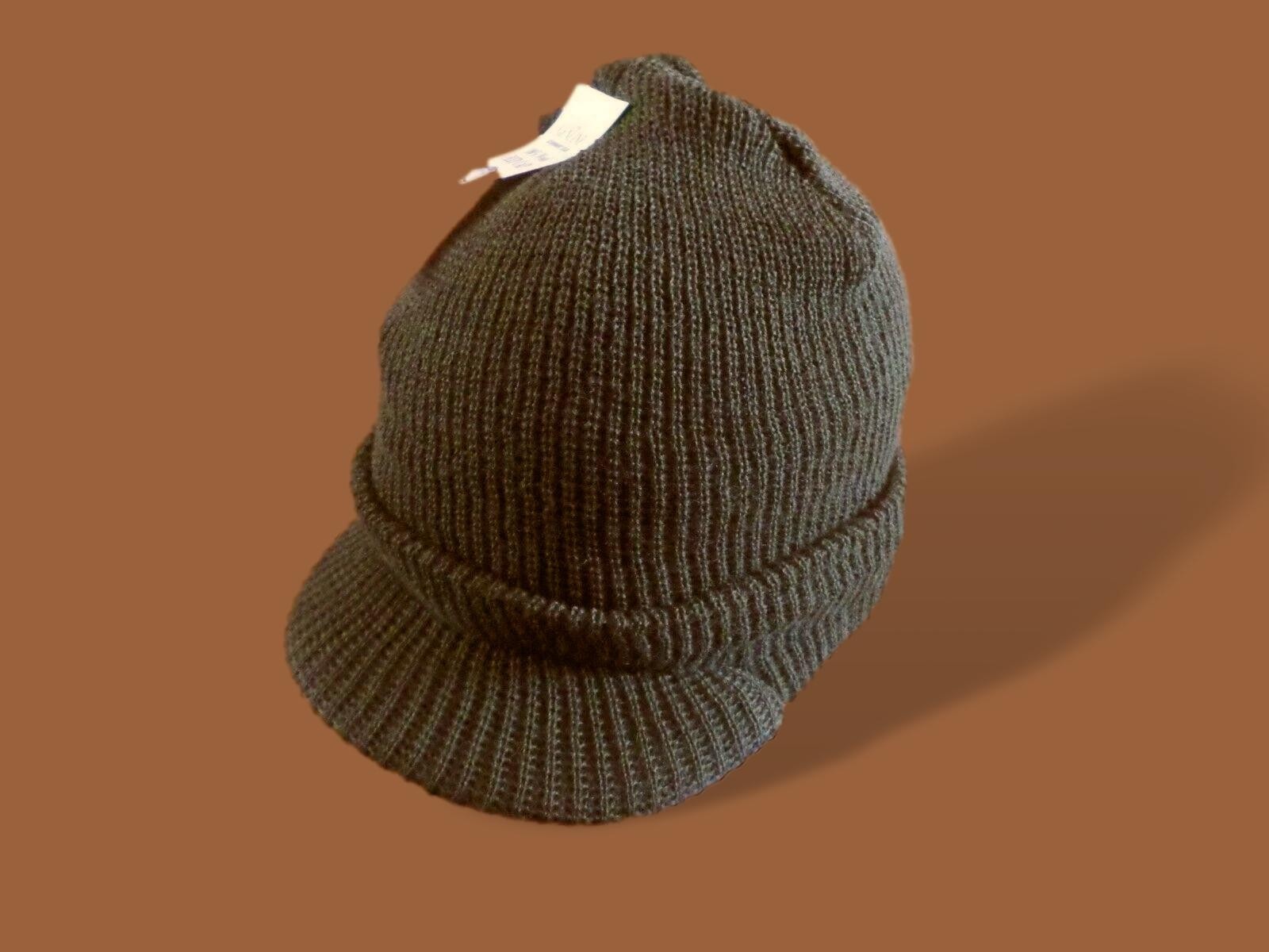  NEW GENUINE MILITARY OD GREEN JEEP WATCH CAP 100% WOOL 2 PLY U.S.A MADE BEANIE