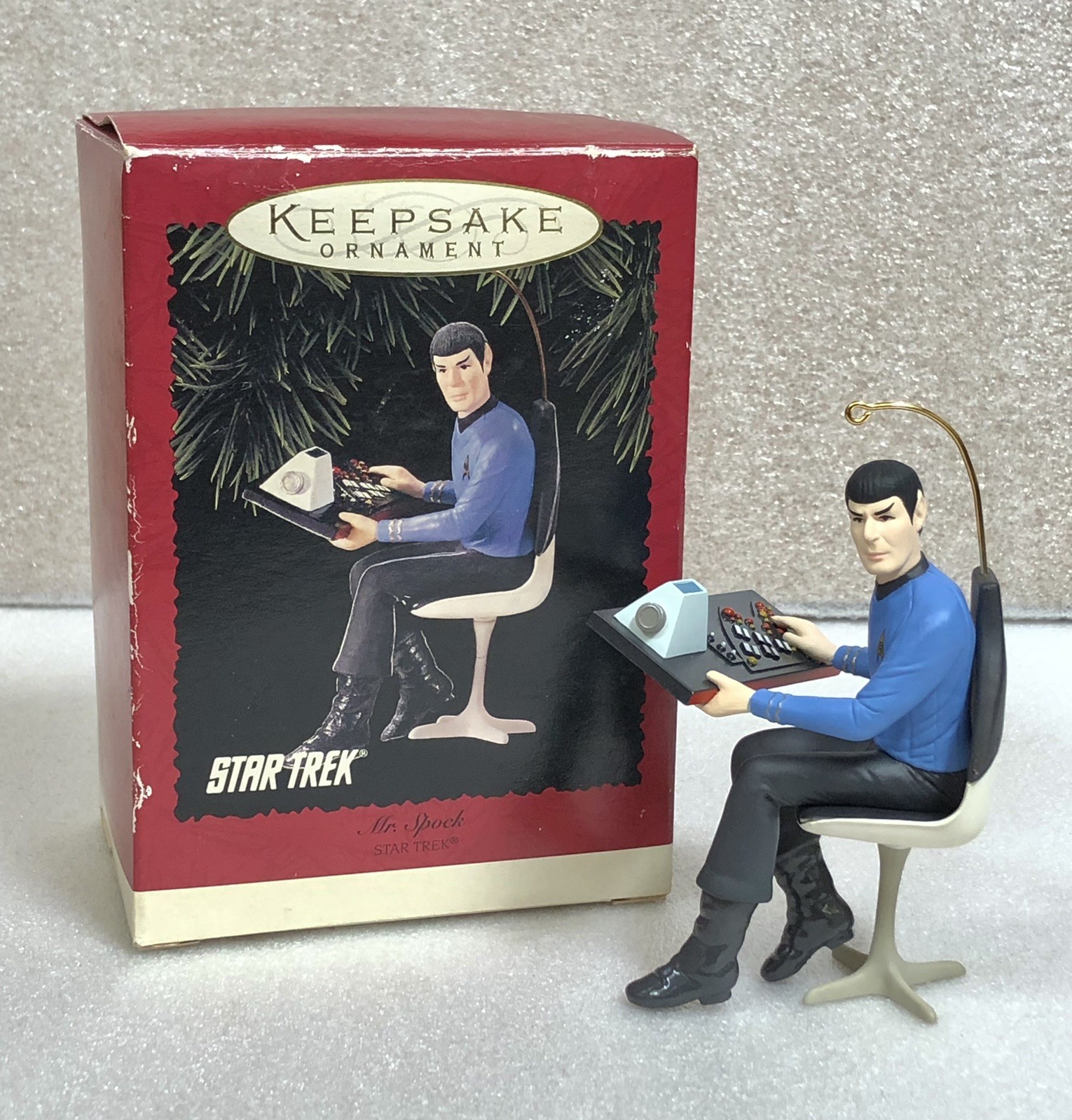 Vtg 1996 Hallmark Keepsake Ornament Star Trek / Mr. Spock w/ Original Box