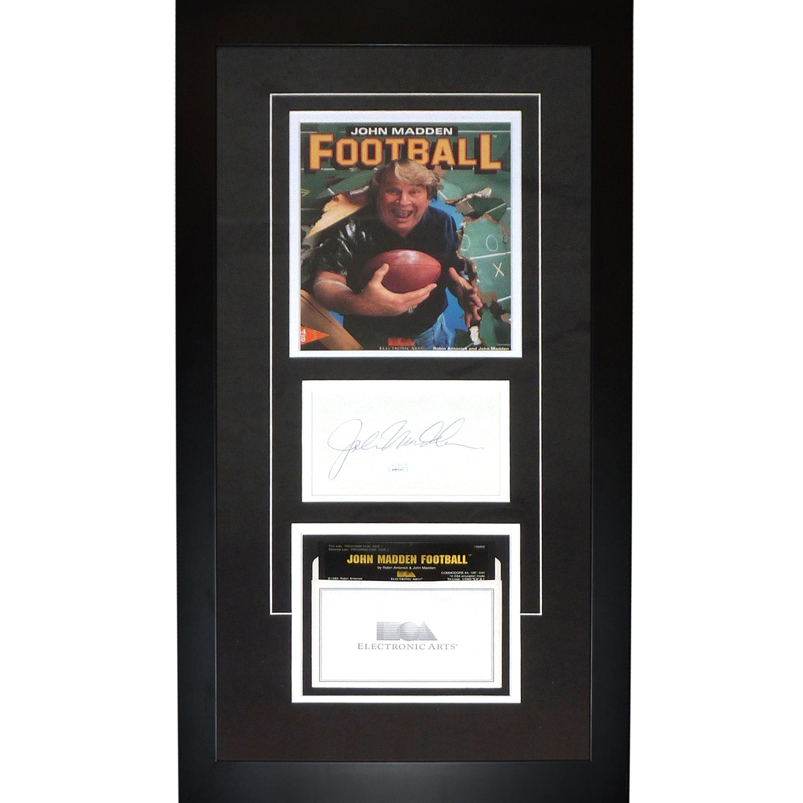 John Madden Autographed Oakland Raiders Deluxe Framed piece with Original John M