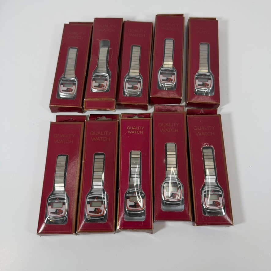 Lot of 10 NOS Vintage Massey Ferguson MF Combine Tractor Digital Wrist Watch