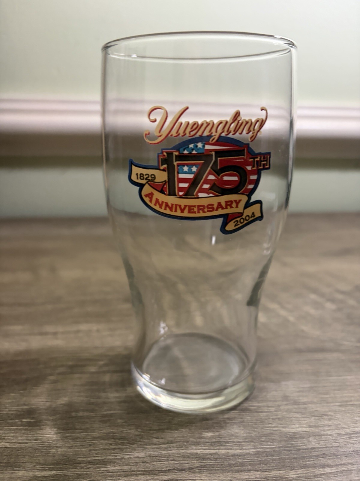 Yuengling 175th Anniversary Beer Glass 1829-2004 Vtg Brewery Breweriana Tulip