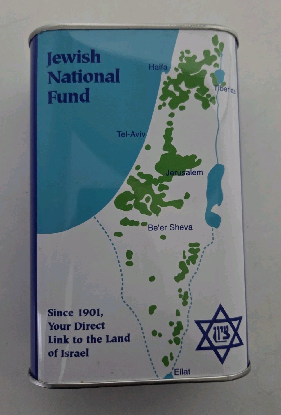 Vintage Jewish National Fund Tzedakah Pushka Charity Box 