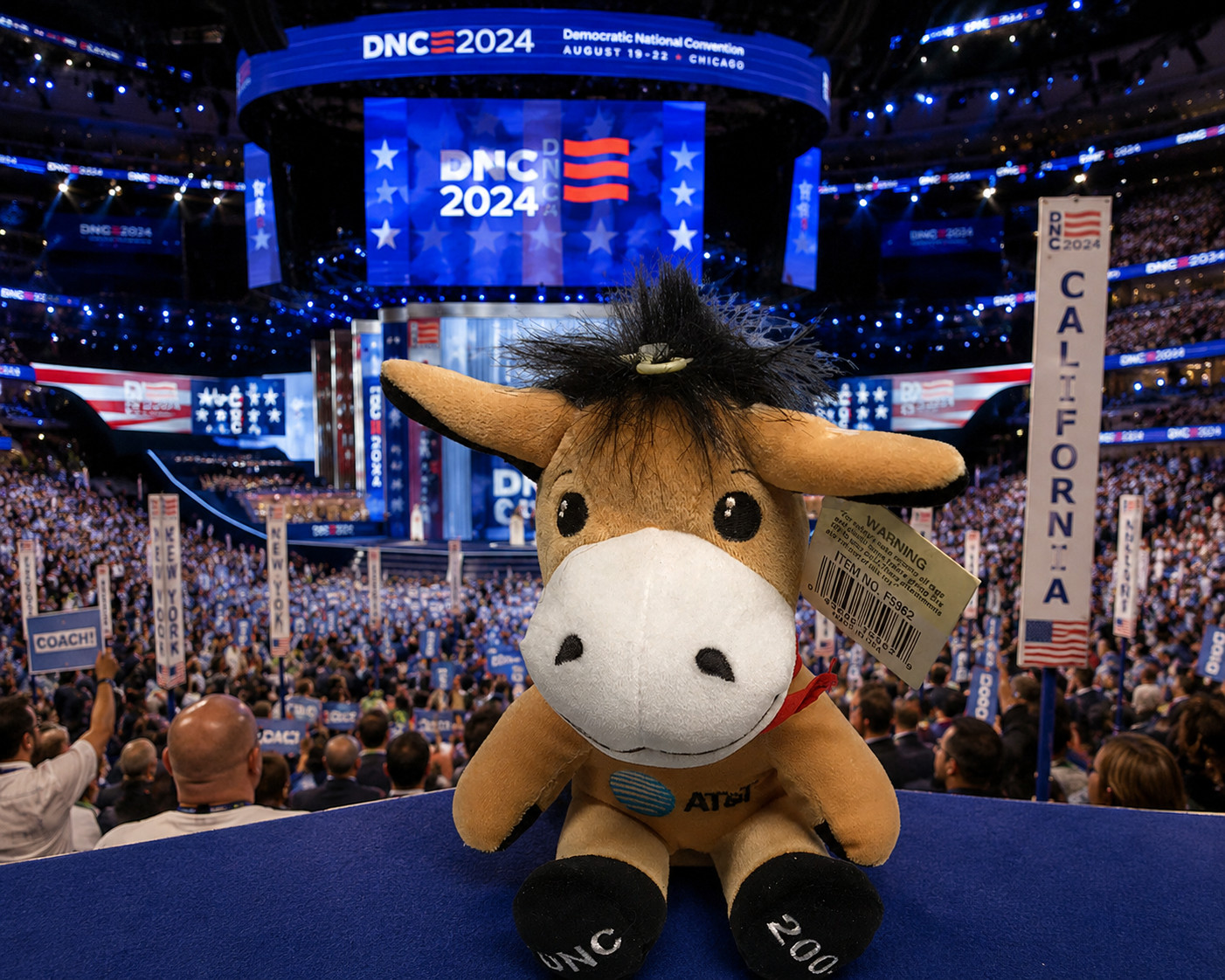 AT&T 2004 Boston DNC Democratic National Convention Plush Donkey AT&T 2004 Boston DNC Democratic National Convention Plush Donkey