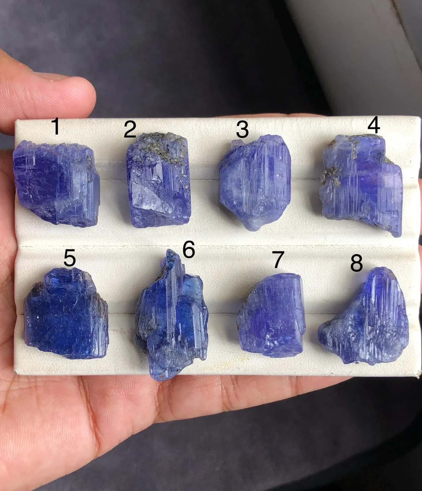 Natural Heated AAA Tanzanite Rough Crystal Blue Violet Raw Stone Tanzania