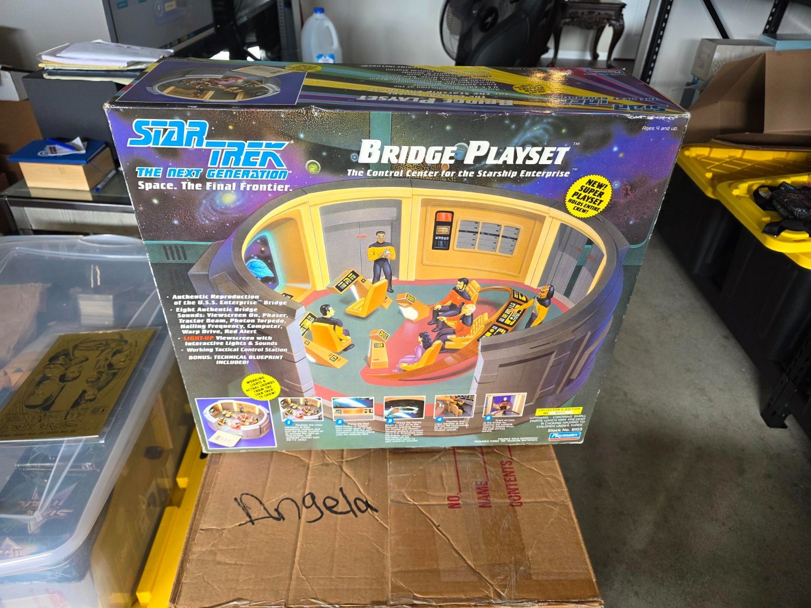 Vtg 1993 Playmates Star Trek Next Generation Bridge Playset #6103 w/ Box Tested Vtg 1993 Playmates Star Trek Next Generation Bridge Playset #6103 w/ Box Tested