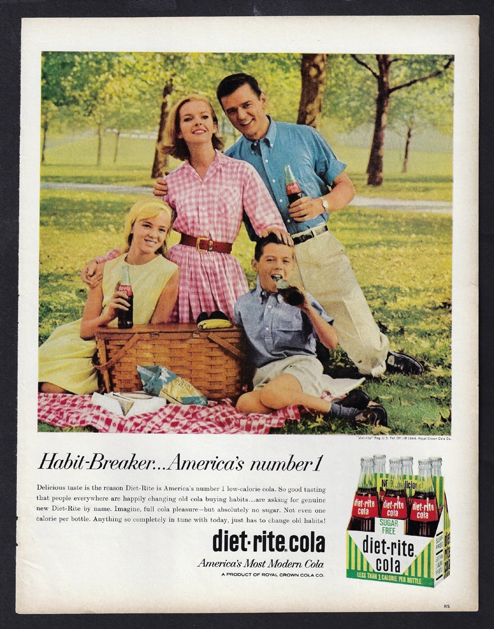 1964 DIET RITE COLA Print Ad \