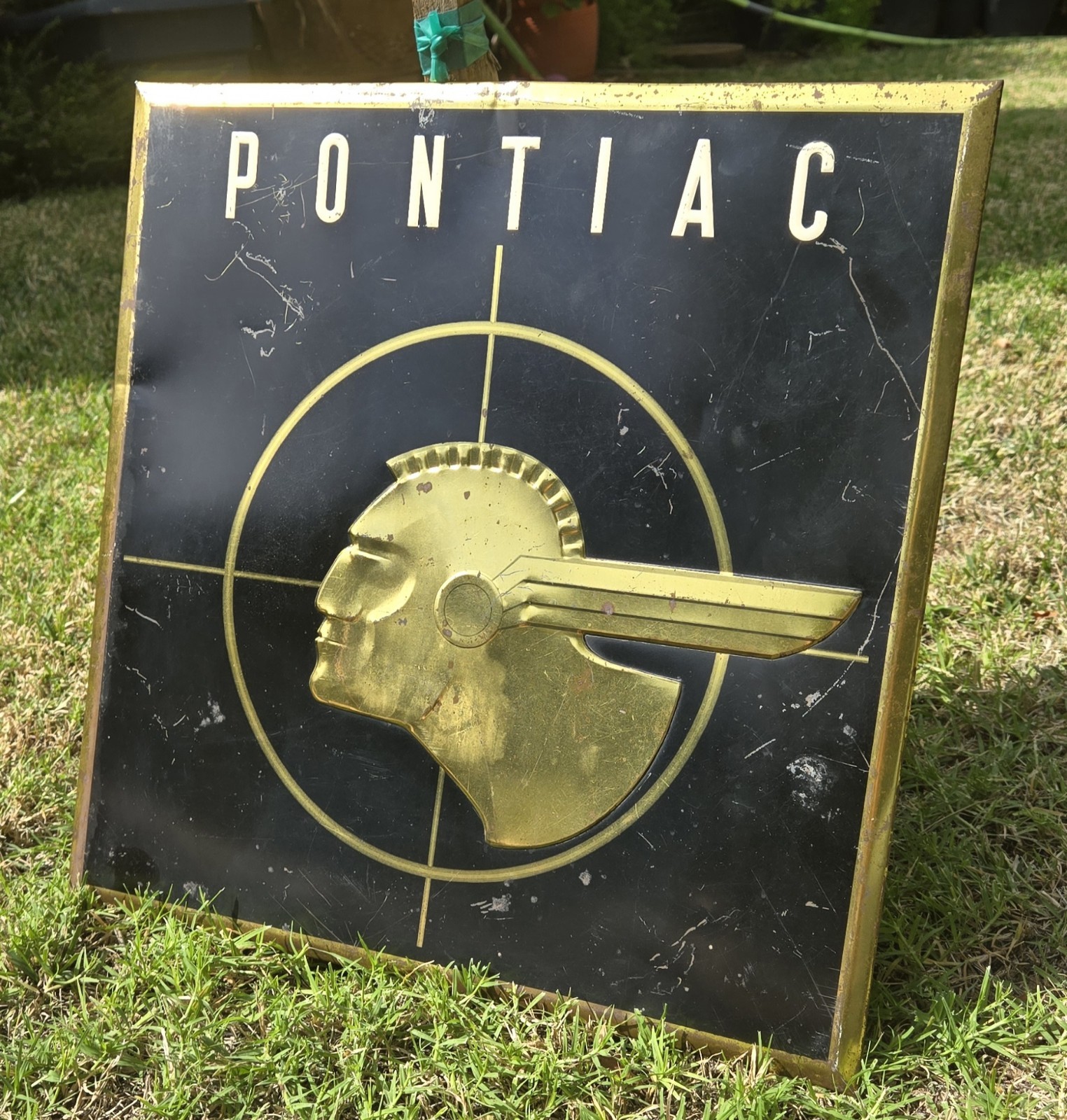 Original Vintage Pontiac Dealership TOC Sign Frank Cavanaugh, Detroit Original Vintage Pontiac Dealership TOC Sign Frank Cavanaugh, Detroit