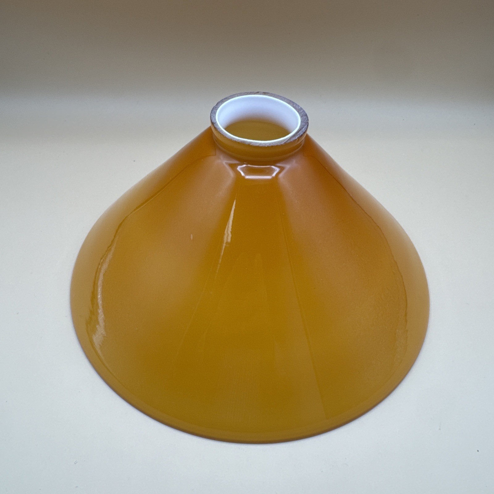 Cased Amber Glass Cone Lamp Shade 10\
