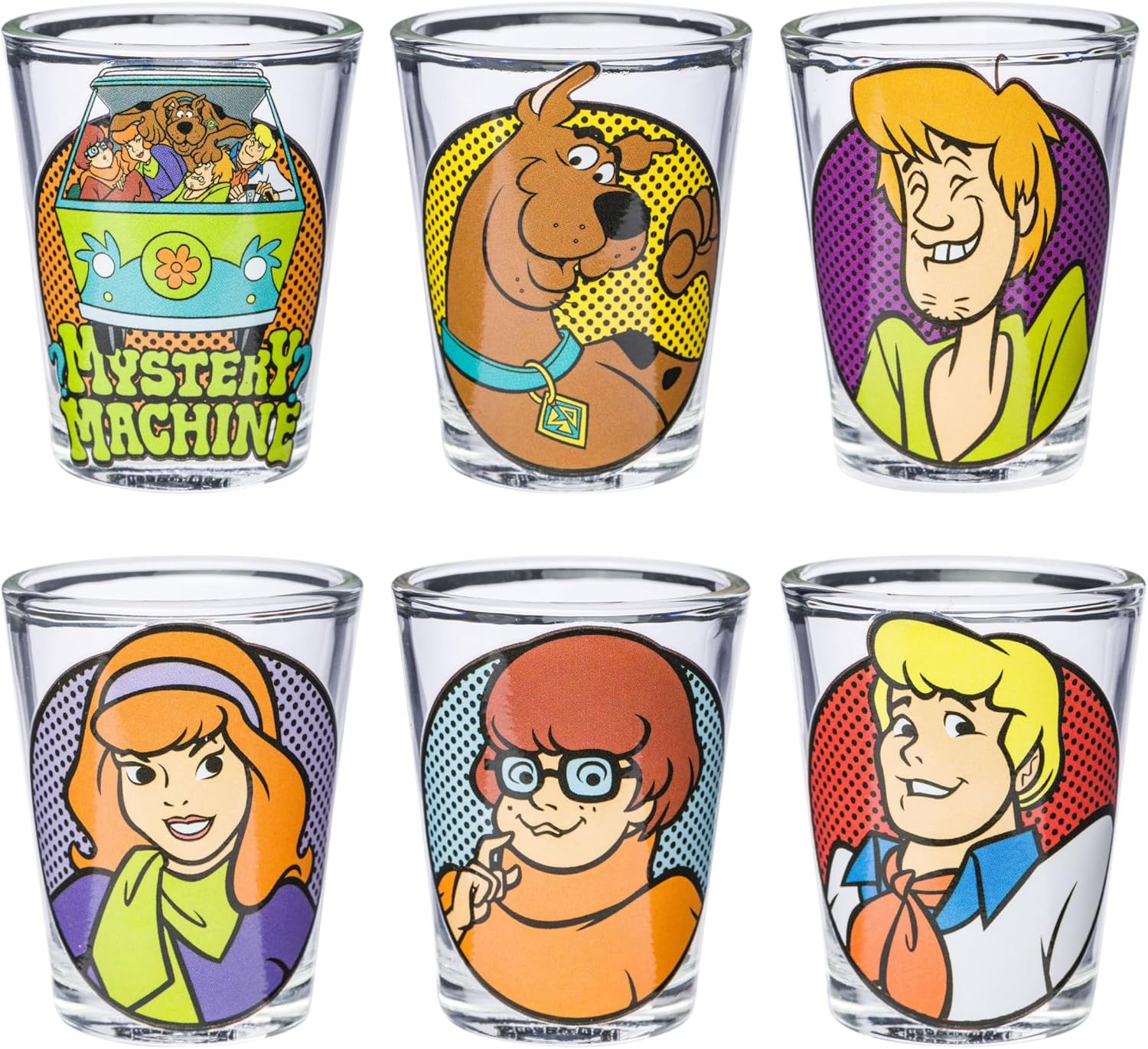 Scooby-Doo Shaggy, 6 Pack Mini Glass Set, 1.5Oz Scooby-Doo Shaggy, 6 Pack Mini Glass Set, 1.5Oz