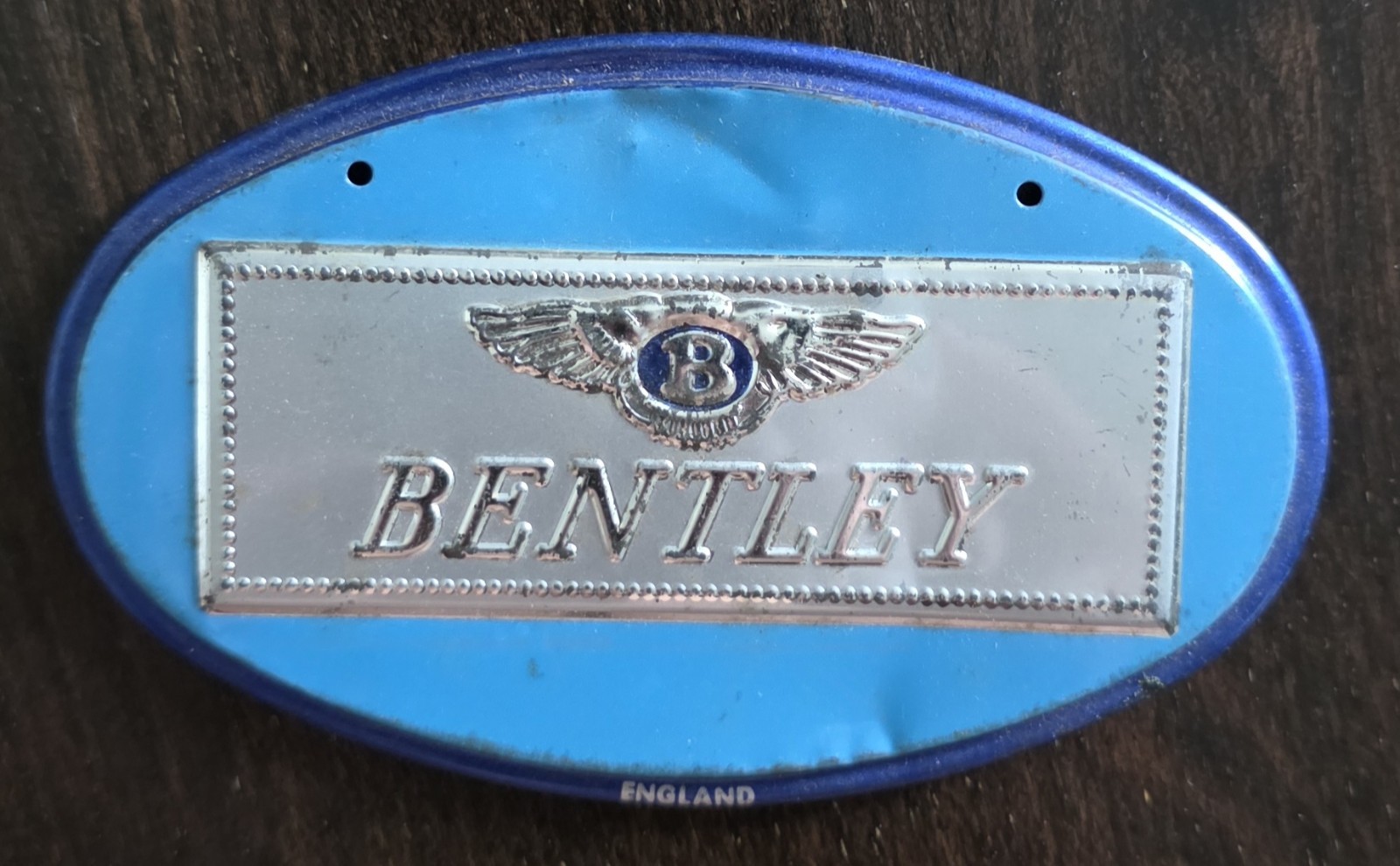 VTG 1950s Wheaties Cereal Collectible BENTLEY England Car Emblem Metal Plate VTG 1950s Wheaties Cereal Collectible BENTLEY England Car Emblem Metal Plate