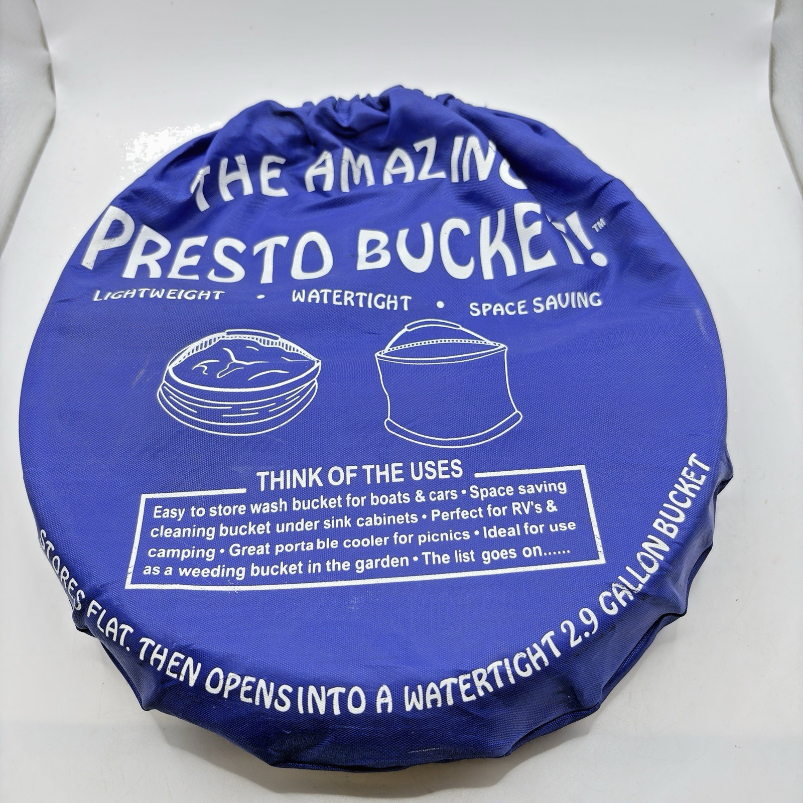 AMAZING PRESTO BUCKET  Collapsible Lightweight Water Tight  Space Saving