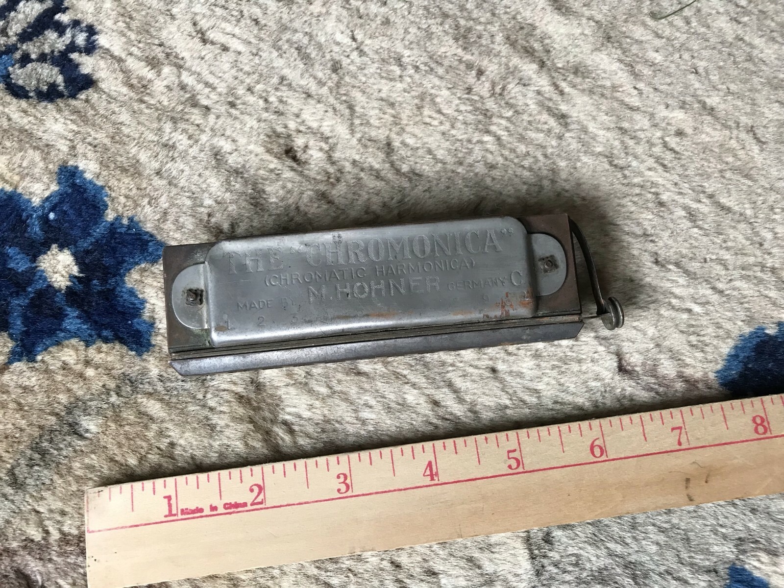 Antique The CHROMATIC Harmonica Made by M. Hohner Germany 10 Holes 5.5\