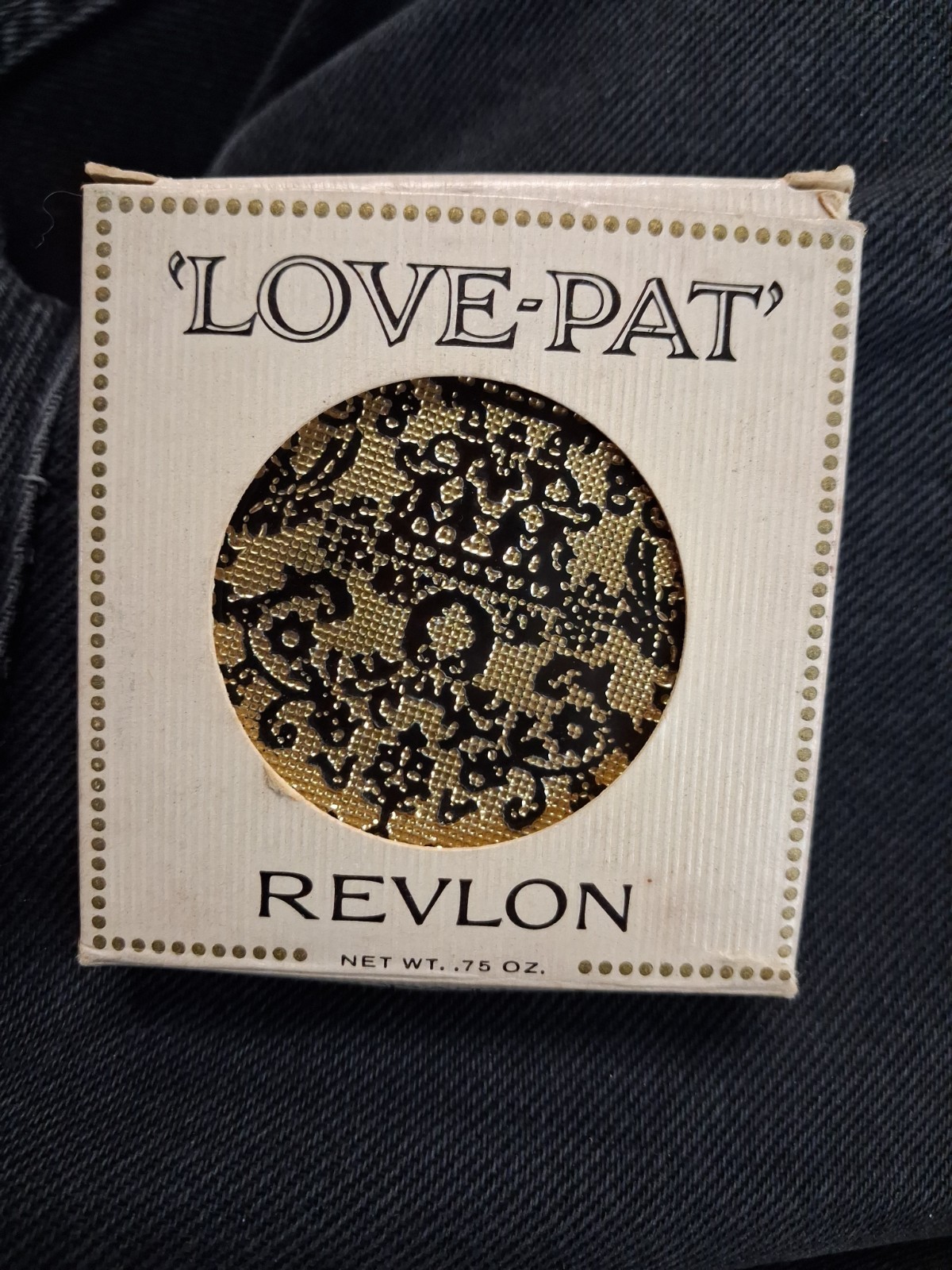Vintage Revlon Love-Pat Misty Rose Compact Pressed Powder With Box And Puff NOS