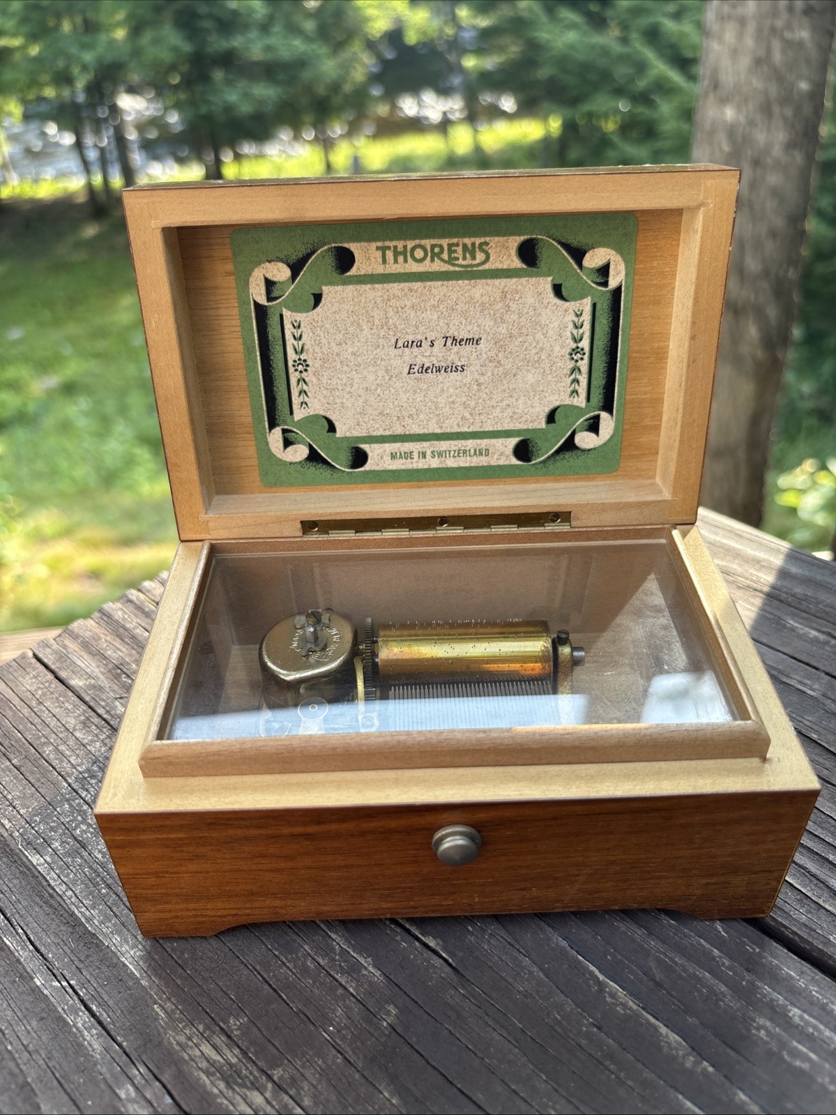 Vintage Thorens 2 SONG Music Box - Lara’s Theme & Edelweiss Switzerland