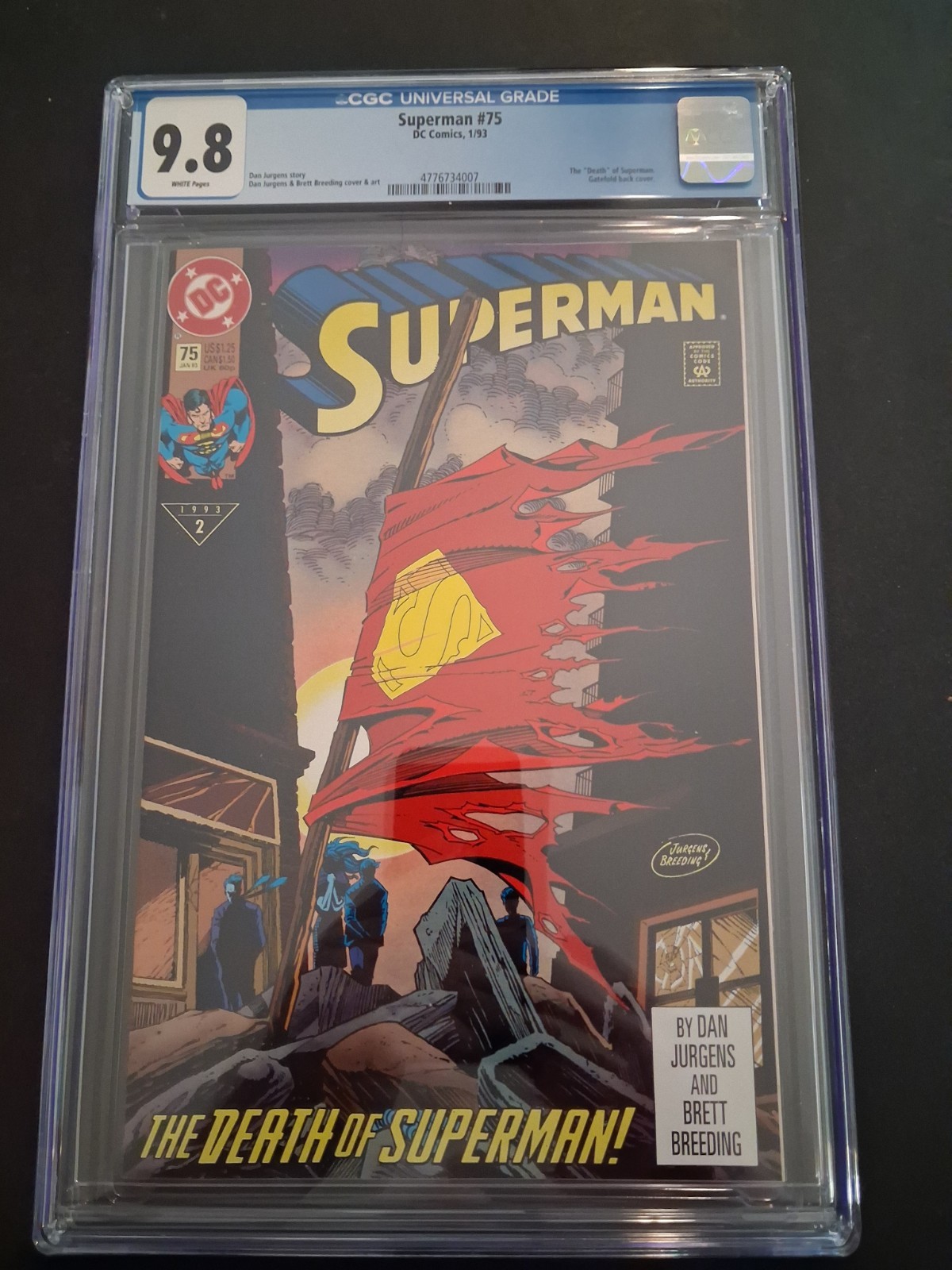 Superman #75 CGC 9.8  Death of Superman 1st Print Direct