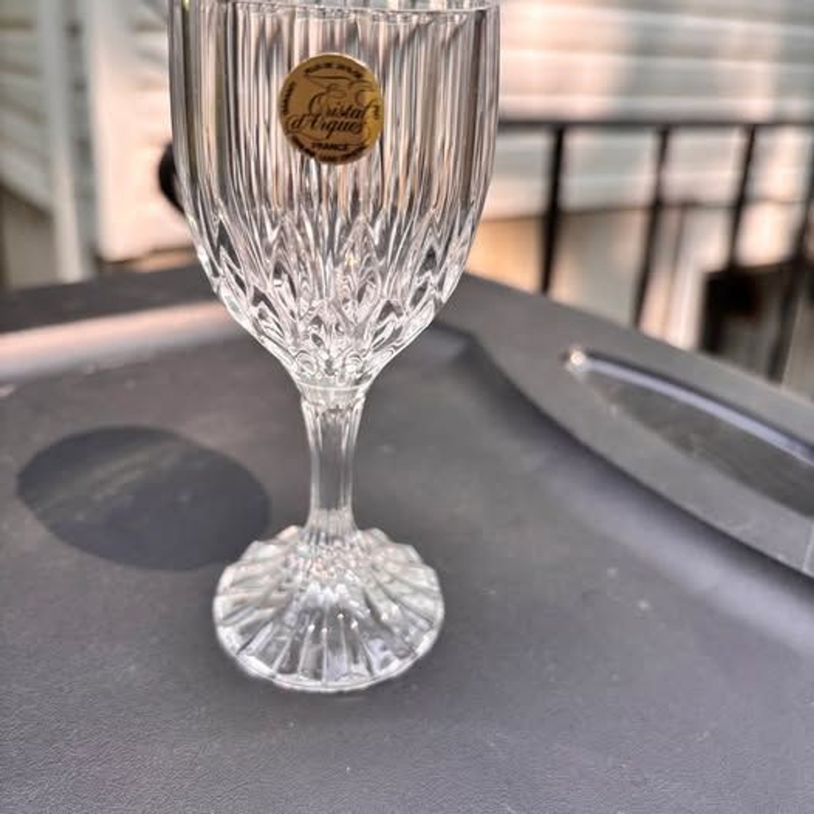 Cristal d'Arques France Genuine Lead Crystal Wine Goblets — Tags Attached