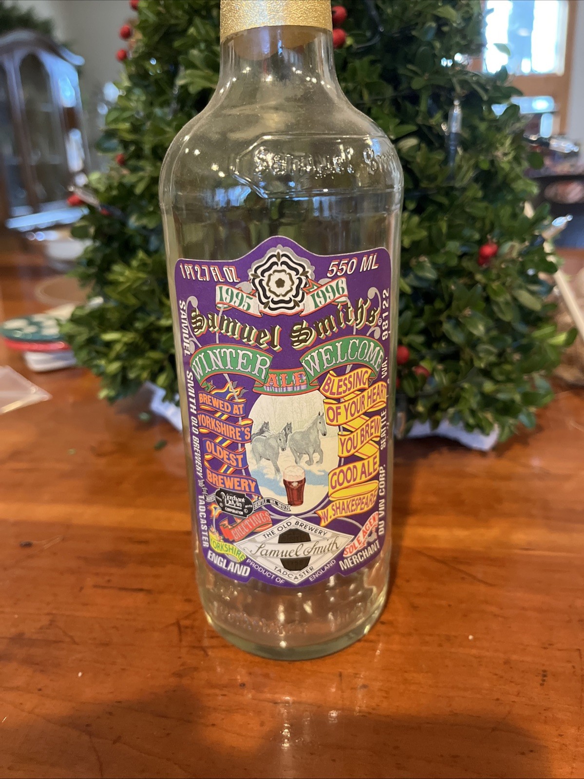 Vintage Samual Smith\'s Winter Welcome Ale Beer Bottle