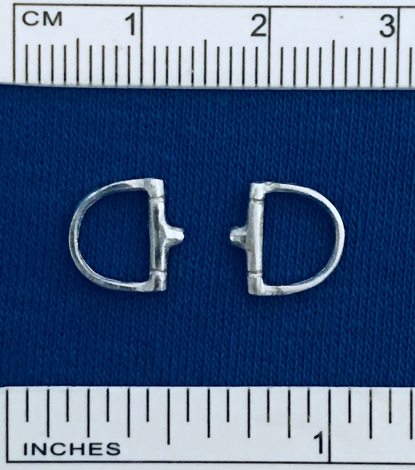 RDLC Traditional 1:9 Scale LARGE DEE RING (D-RING) SNAFFLE BIT in White Bronze