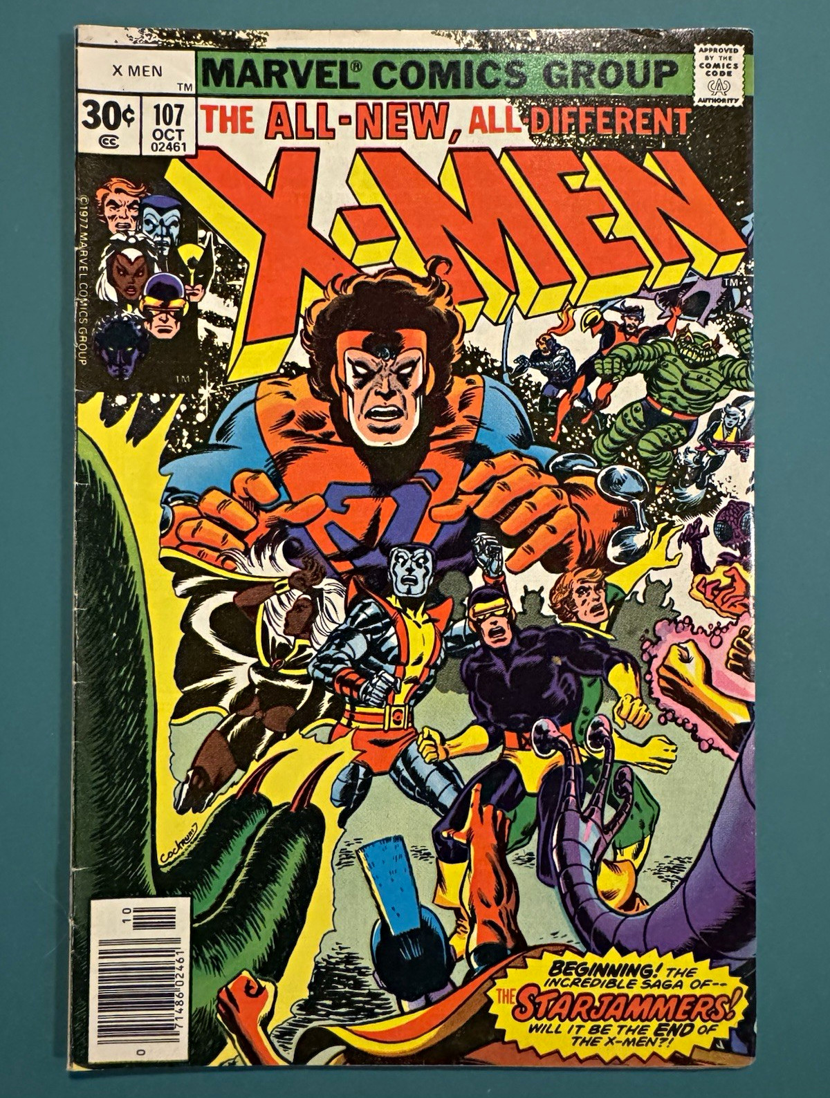 Marvel Comics Group X-Men #107 1977 Bronze Age Wolverine Claremont newsstand