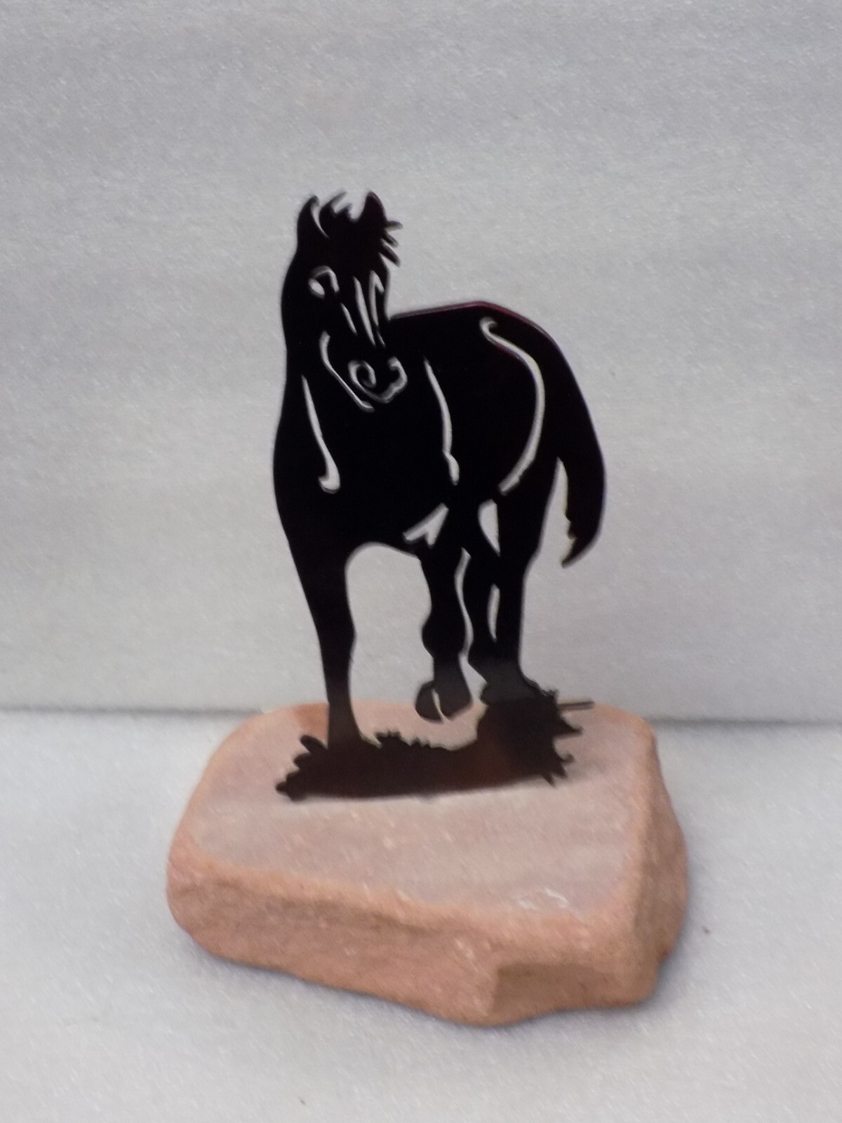 Lazart Petrolglyph Metal Painted Large Horse Statue Sandstone 