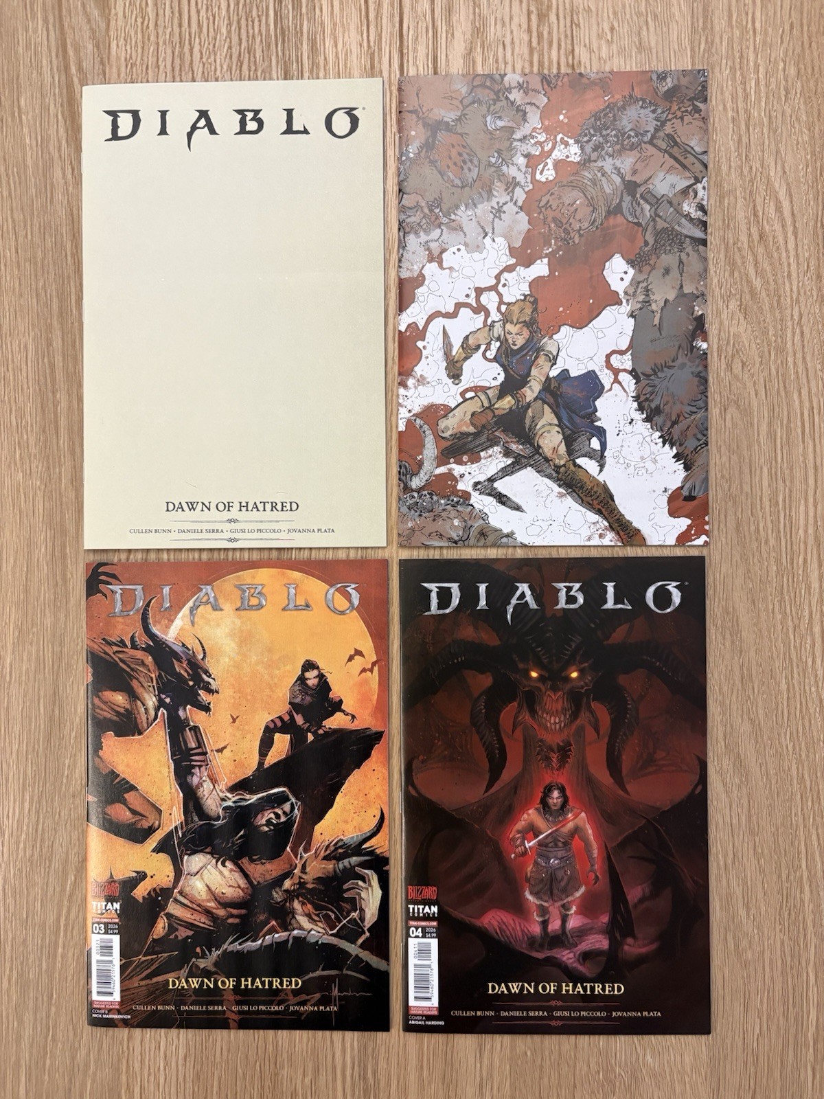 DIABLO: Dawn Of Hatred #1 2 3 4 Complete 1st print Set Titan Comics 2026 NM