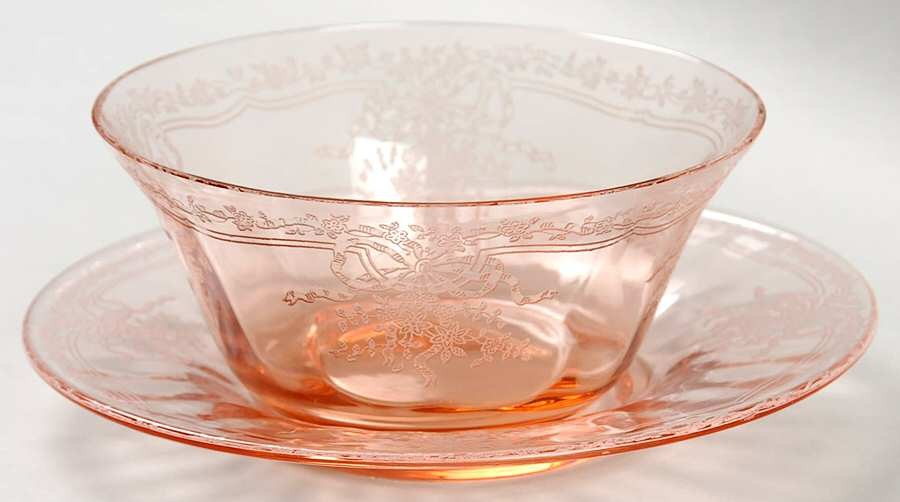Fostoria June Pink Finger Bowl & Underplate 1822385