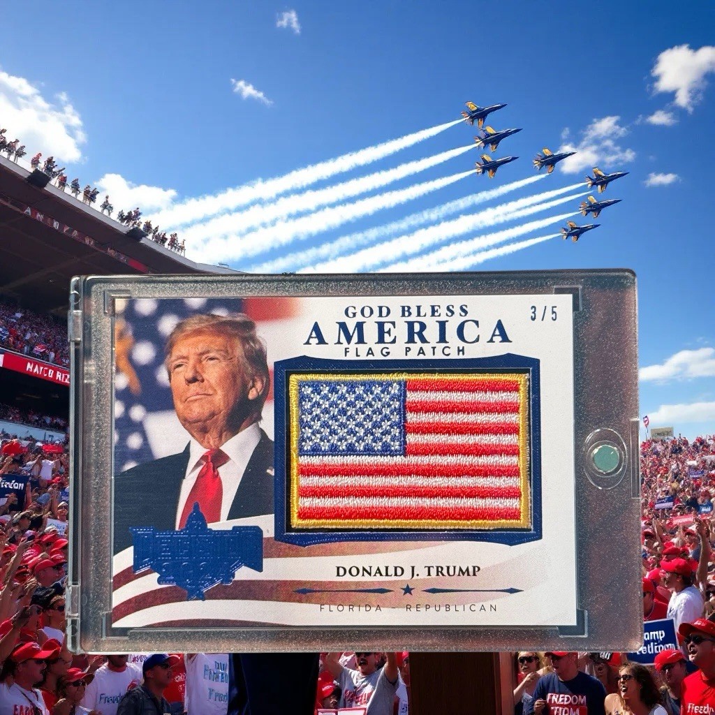 2024-25 Decision Donald J. Trump God Bless America Flag Patch 3/5 MAGA