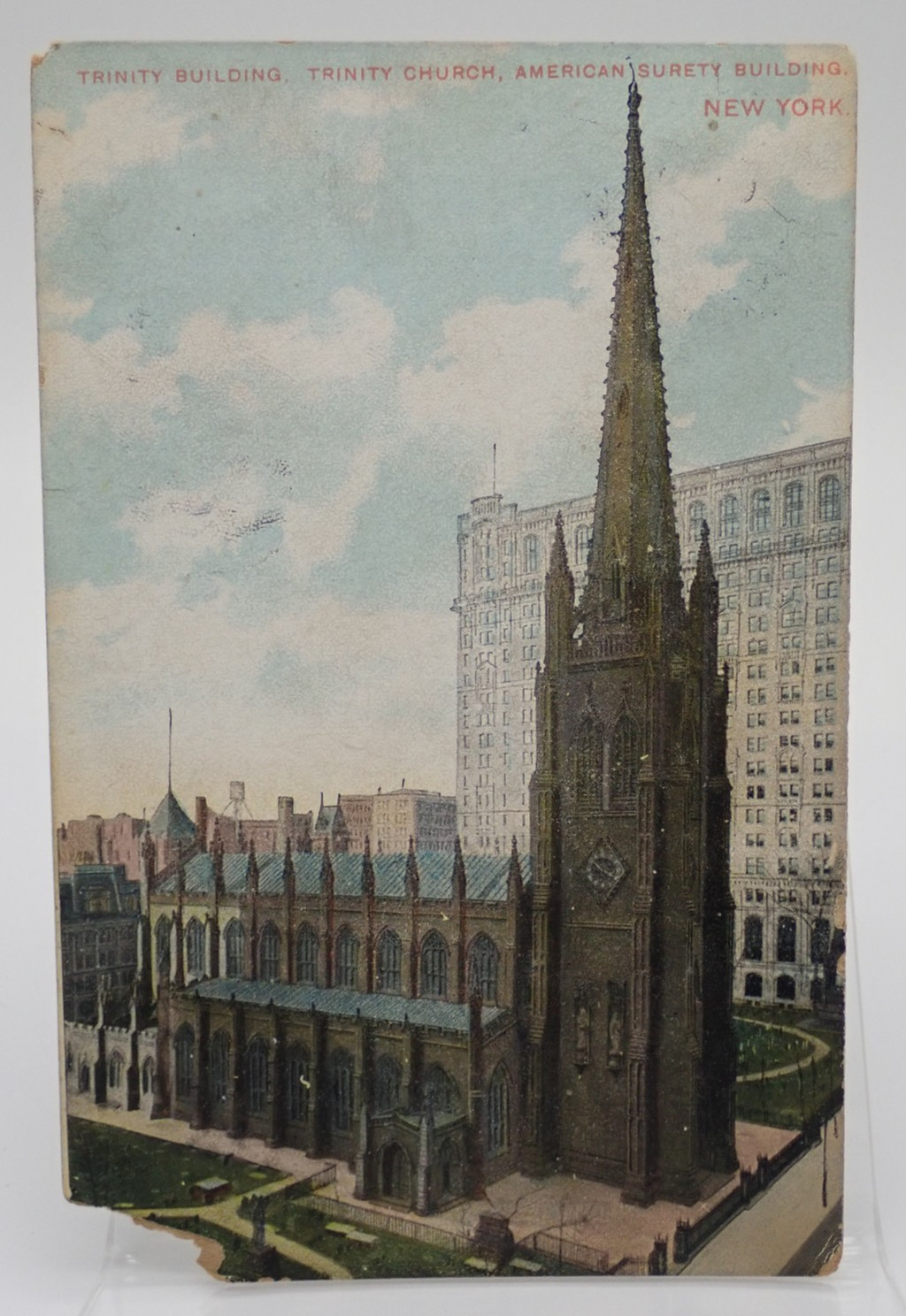 Trinity Building Trinity Church New York Antique Postcard Trinity Building Trinity Church New York Antique Postcard