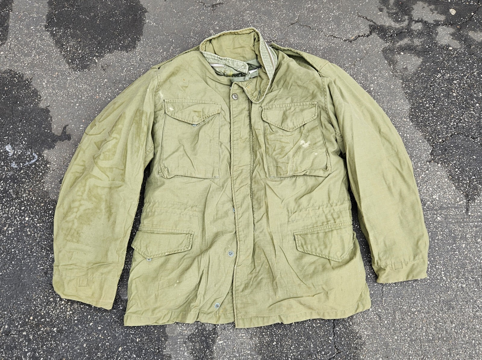 1969 Alpha Industries Vintage Military Vietnam Field Jacket Sz. Medium Regular 