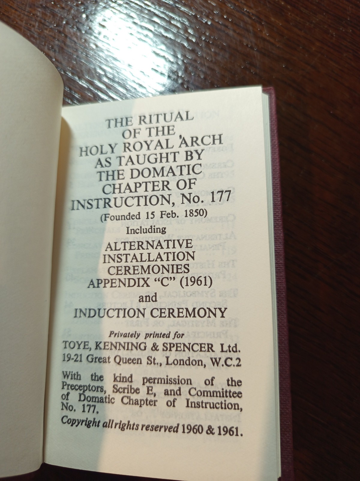 The Ritual Holy Royal Arch As taught by The Domatic Freemasonry masonic/778 The Ritual Holy Royal Arch As taught by The Domatic Freemasonry masonic/778
