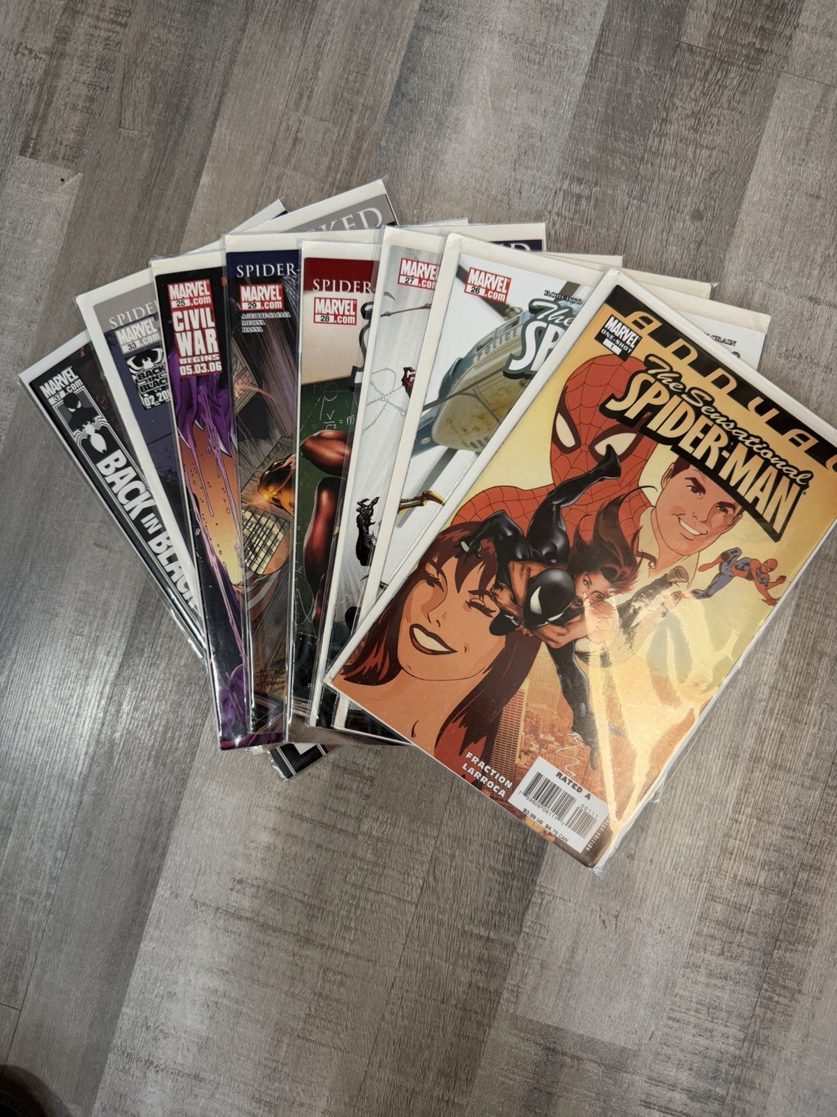 Sensational Spider-Man Comic Lot of 8 #25-29 33 37 Annual 1 Civil War Marvel Sensational Spider-Man Comic Lot of 8 #25-29 33 37 Annual 1 Civil War Marvel