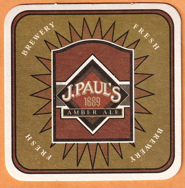 Old Dominion Brewing Co  J Paul\'s Amber Ale  Beer Coaster Ashburn VA