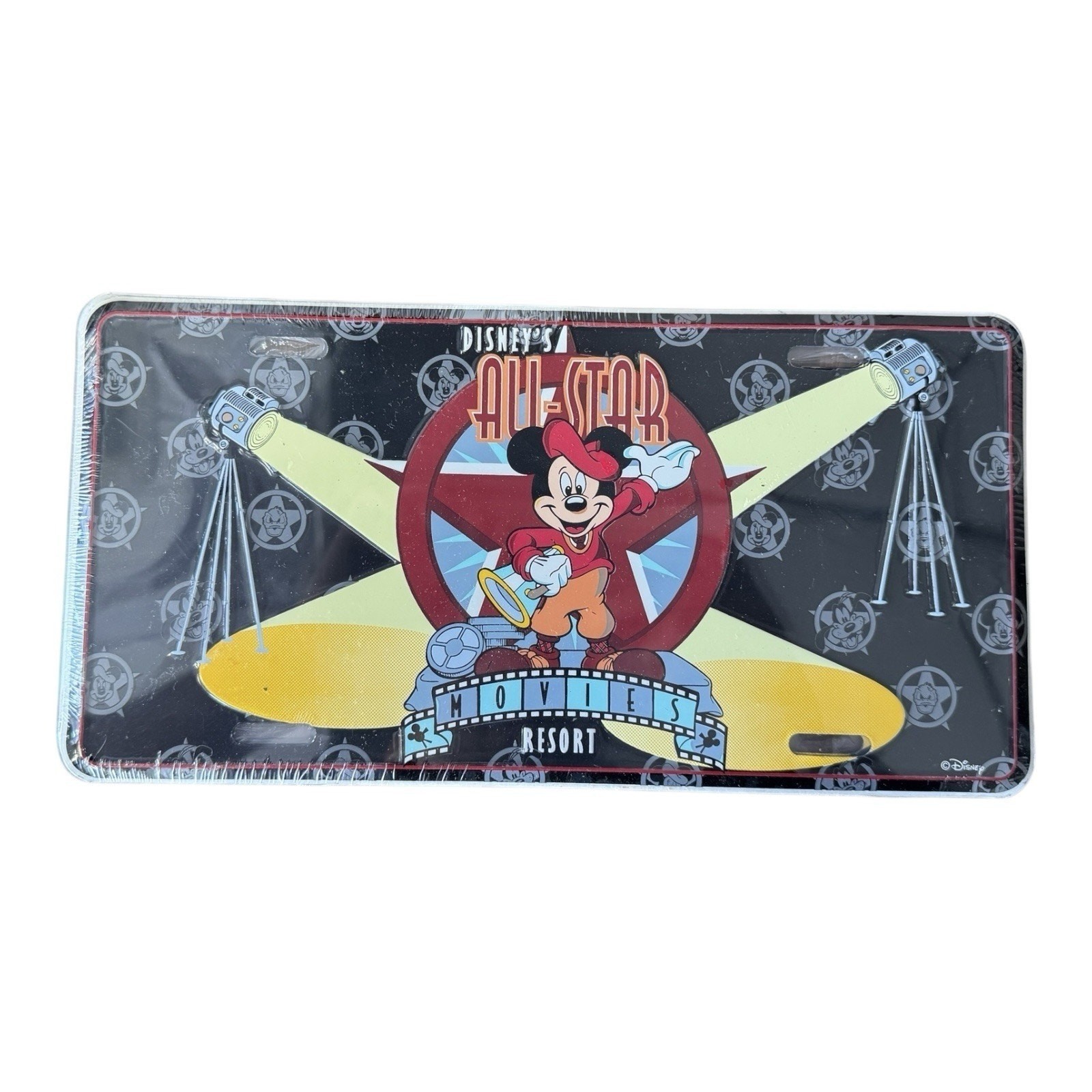 Vintage Walt Disney World All Star Movies Hotel Resort Metal Licence Plate