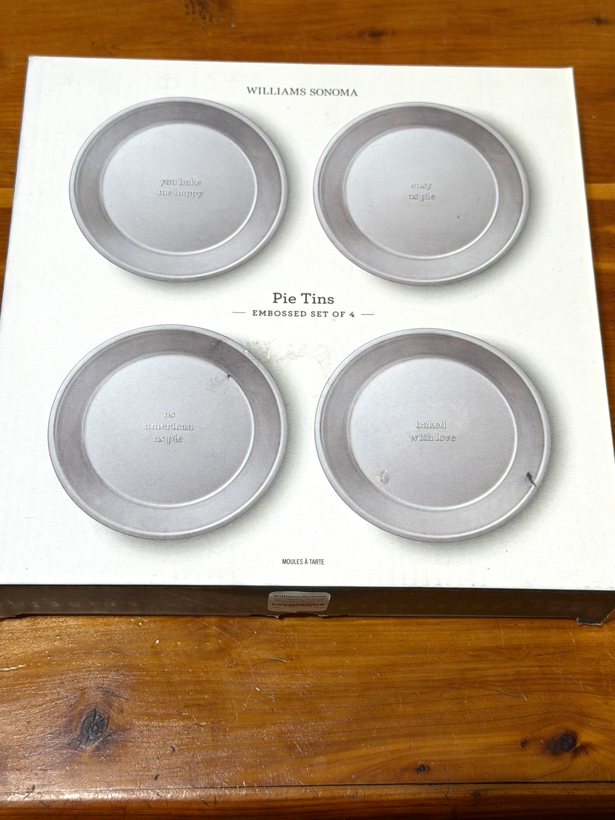 Williams Sonoma Embossed Metal Pie Tins 9