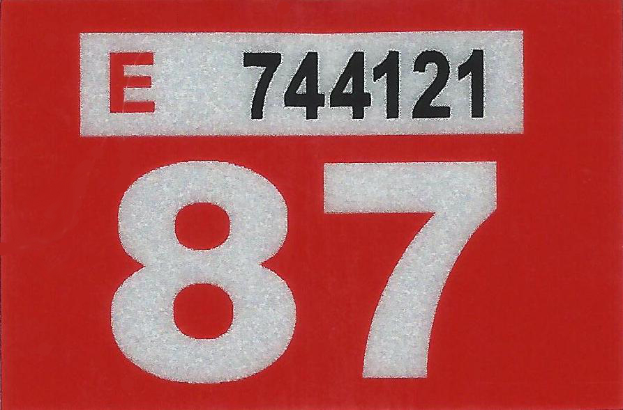 1987 WASHINGTON Vinyl Sticker Replica TAB for License Plate CAR-TRUCK-MOTORCYCLE