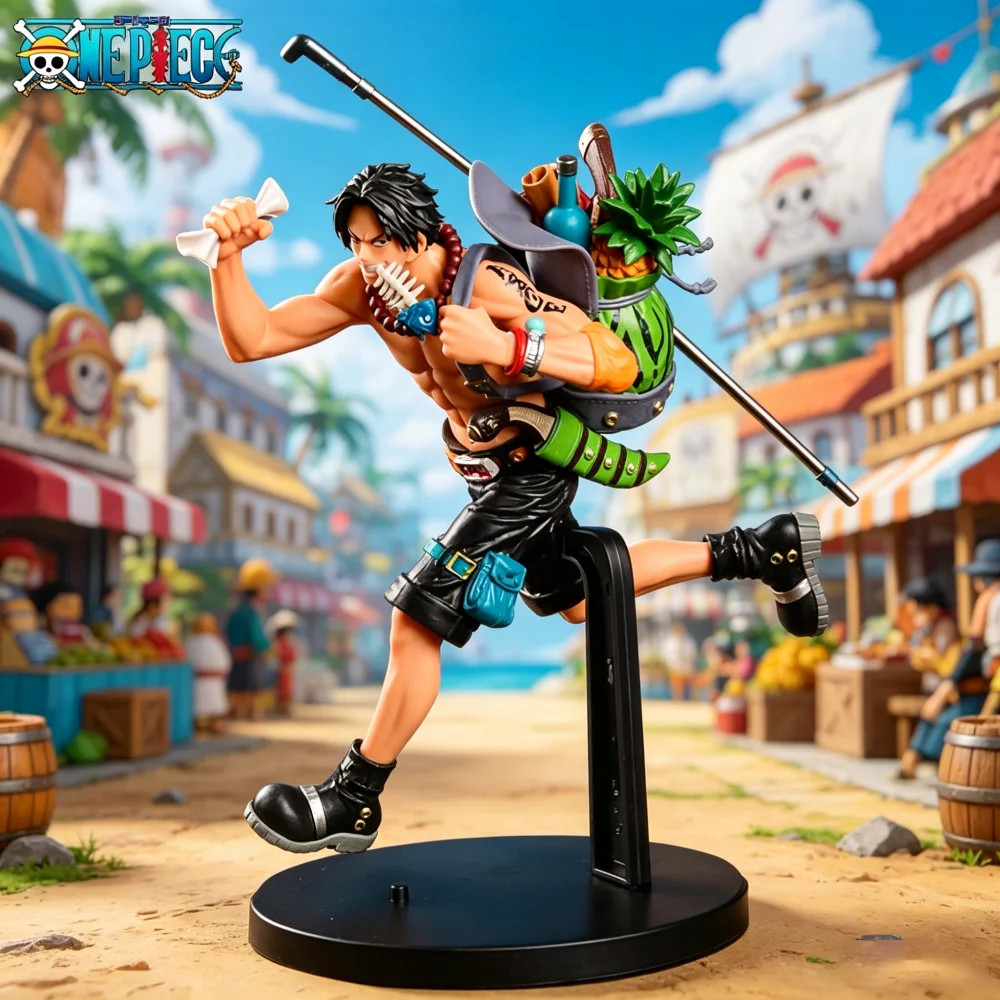 17.5-19cm One Piece Ace Sabo Running Anime PVC Figure Collectible Model