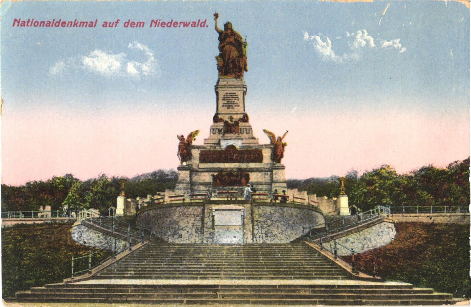 Rüdesheim Germany Niederwald Monument Divided Back Postcard c1910 Unused