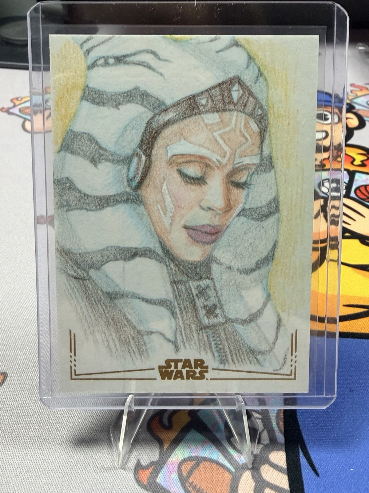 2026 Topps Star Wars Galaxy Sketch Gold Foil Ahsoka Tano by Tomoko Taniguchi