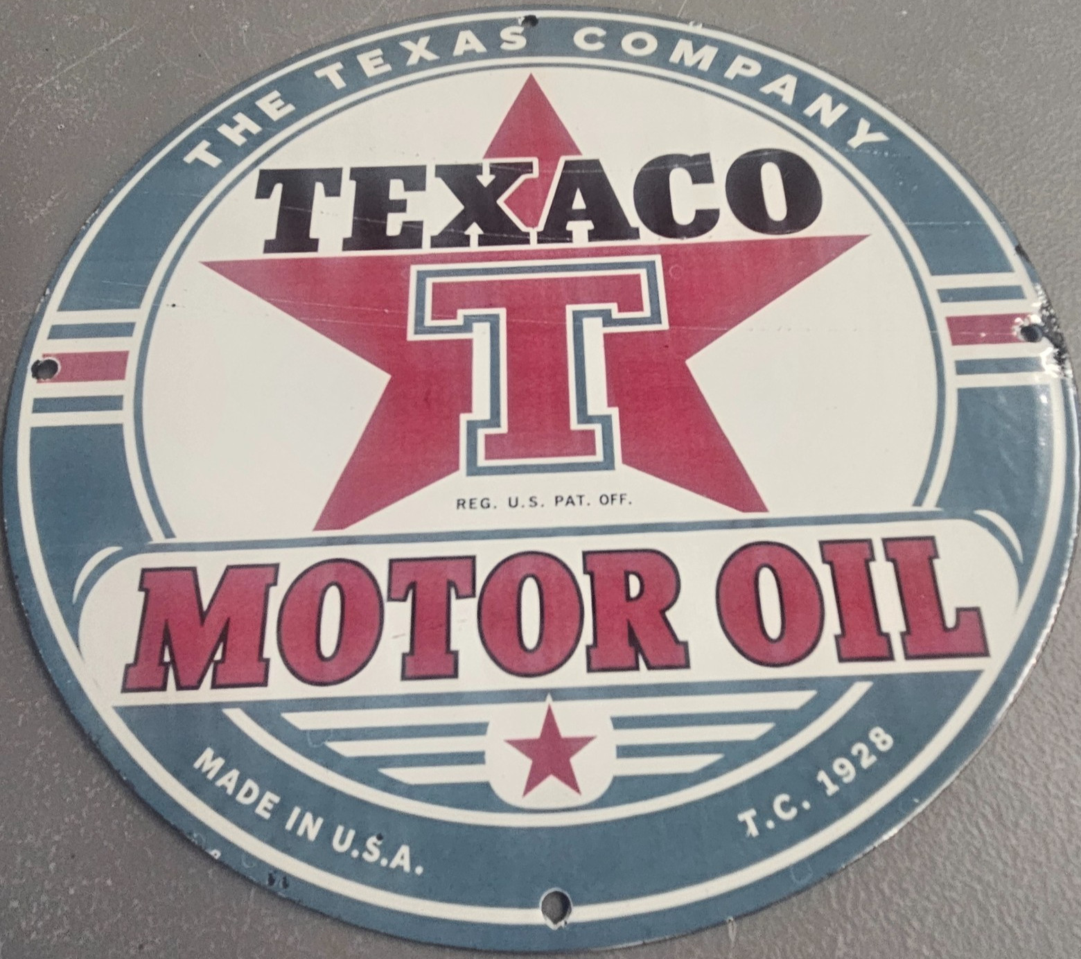 VINTAGE 1928 TEXACO MOTOR OIL 12\