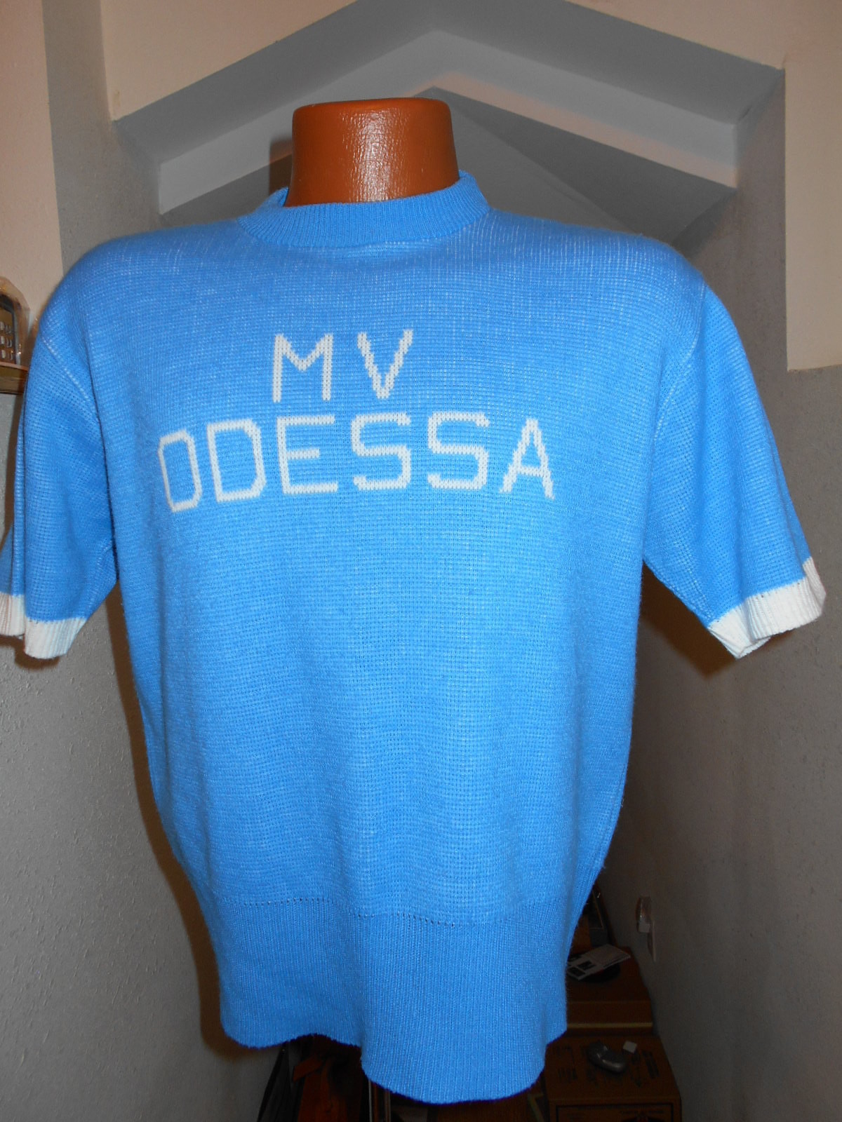 VTG 1950s/60s MV ODESSA RUSSIAN CRUISE SHIP - Uniform Sweater Broadway Knitting VTG 1950s/60s MV ODESSA RUSSIAN CRUISE SHIP - Uniform Sweater Broadway Knitting