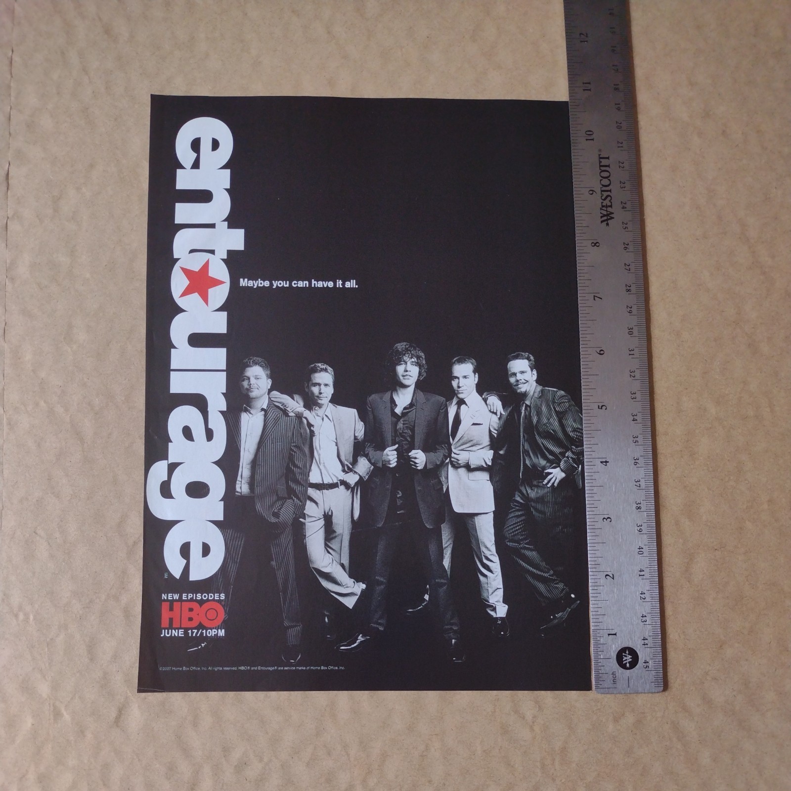 2007-Entourage HBO TV Show -Maybe You Can Have It All- Print/Ad-Vintage