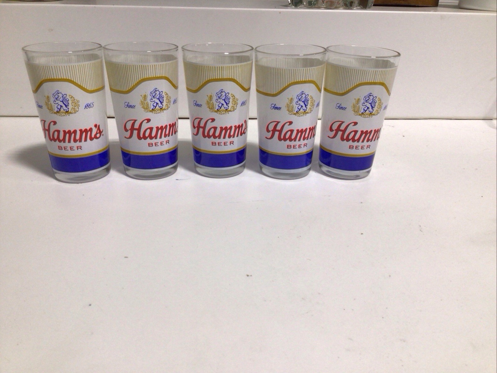 Vintage 1970’s Hamm’s Beer Glass Set Of 5 Brewery \