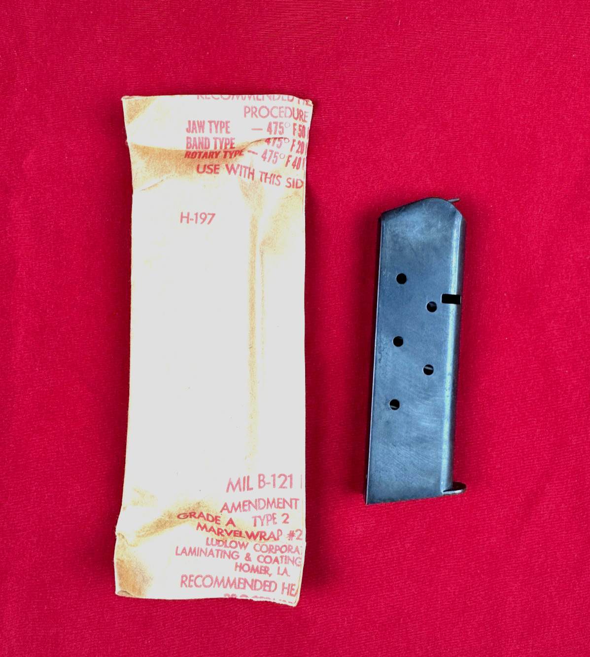 Original NOS USGI 1911 full size Magazine 45 ACP 7 Round   No California sales