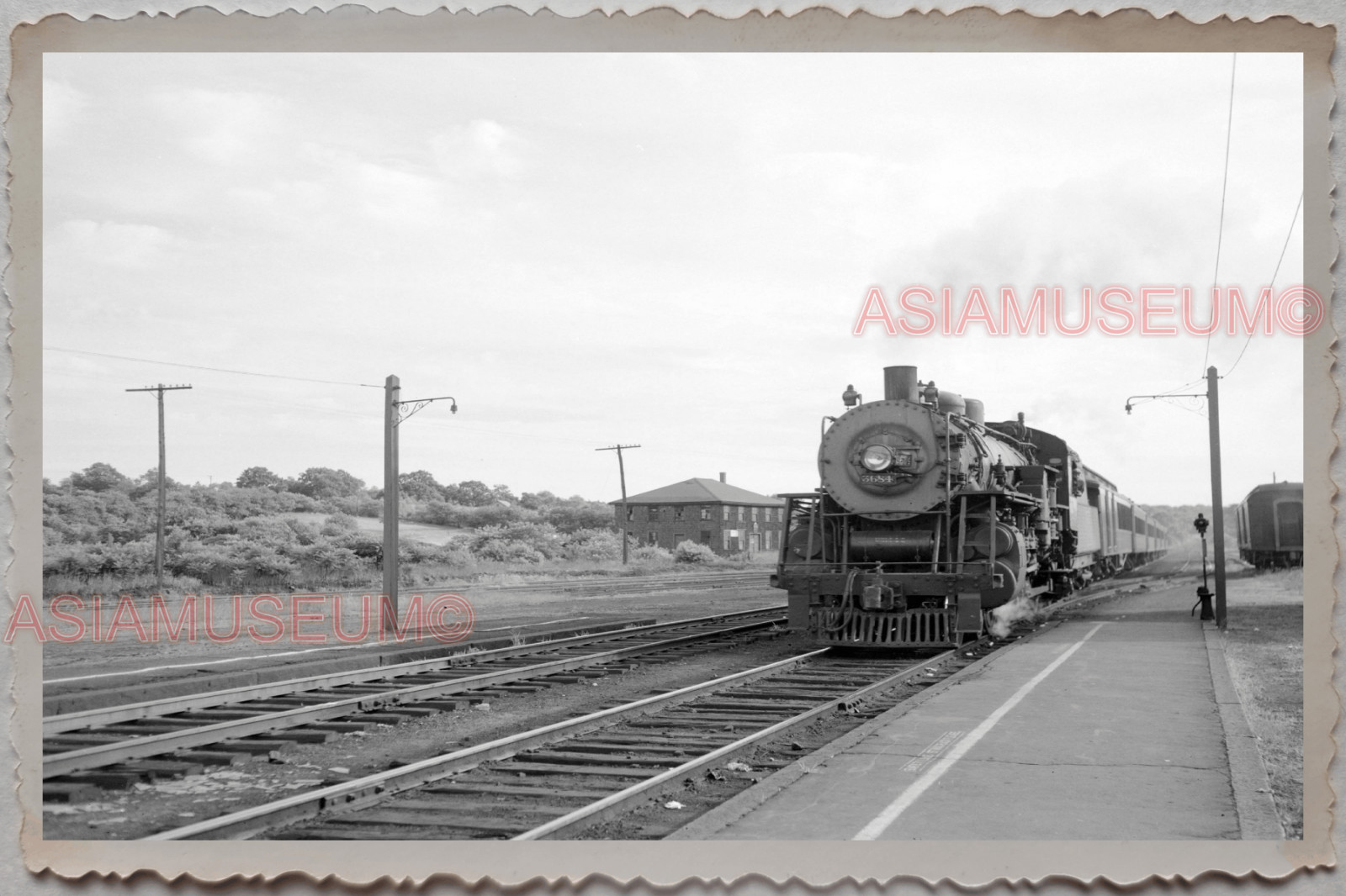 50s ROCKPORT ARANSAS TEXAS AMERICA TRAIN STATION  VINTAGE USA Photograph 10655